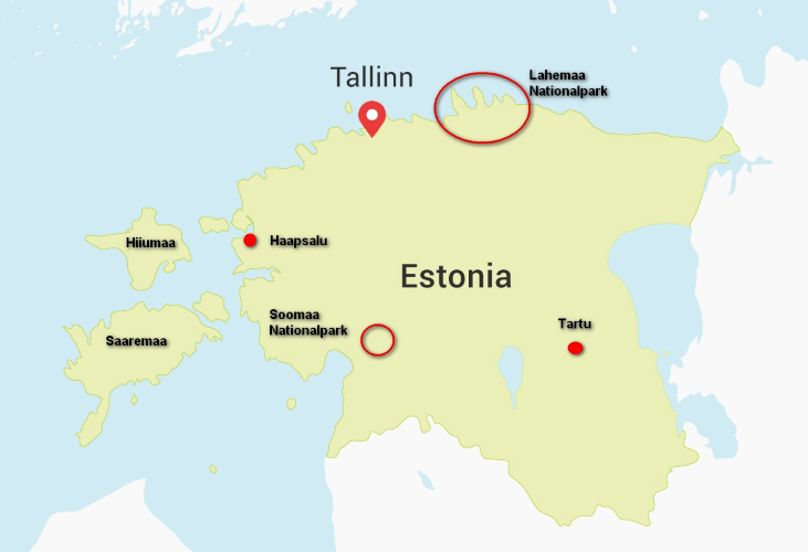 Karte Estland